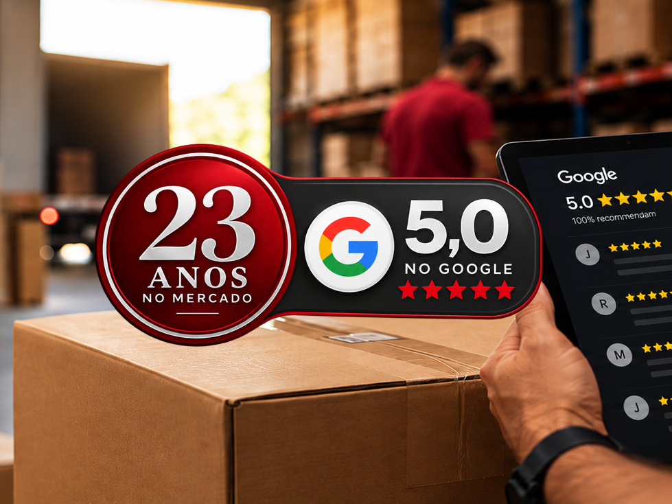 Imagem comemorativa dos 23 anos da Nathypel e nota 5,0 no Google
